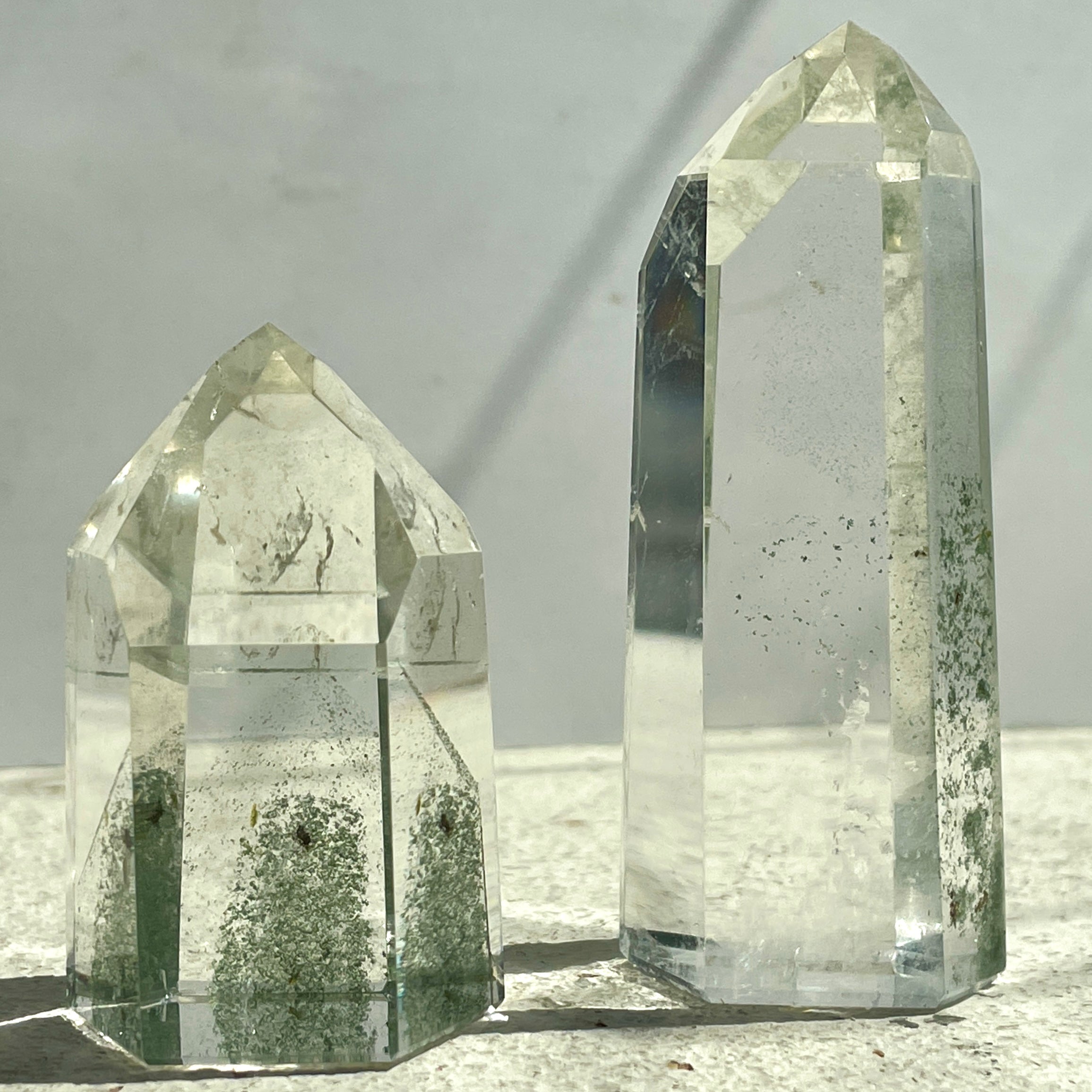 Tourmalinated Quartz Generator Pair - E Tourmalinated Quartz Generator Pair - E